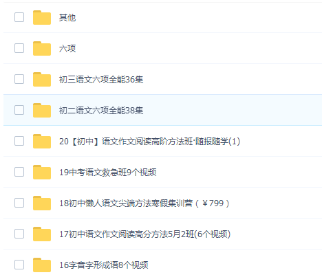 2019有道精品课包君成初中语文全套视频课程