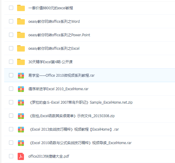 一价值18888元的office教程