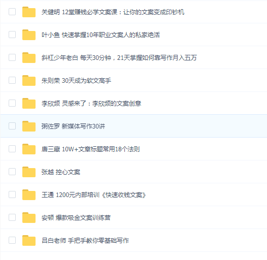 精选文案课程快速掌握如何靠写作月入五万