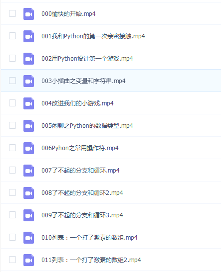 小甲鱼零基础入门学习Python视频教程全套96集