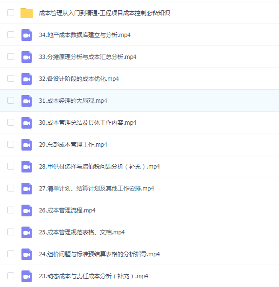 成本经理-工程造价巅峰之作(目标成本 动态成本)