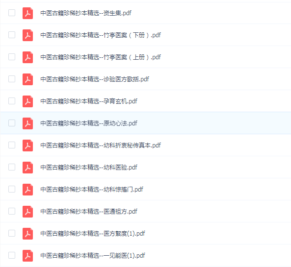 中医古籍珍稀抄本精选