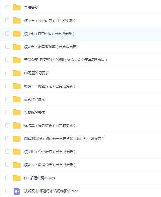 麦肯锡商业分析师技能课(完结版)