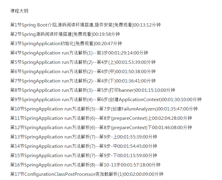 果子学院Spring boot源码解析