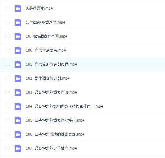 市场调查与市场分析精讲视频(108课时)