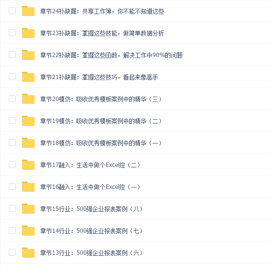 在企业级案例中进阶Excel