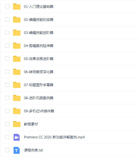 820期 2020最新0基础到大神全套Premiere视频教程+6G素材
