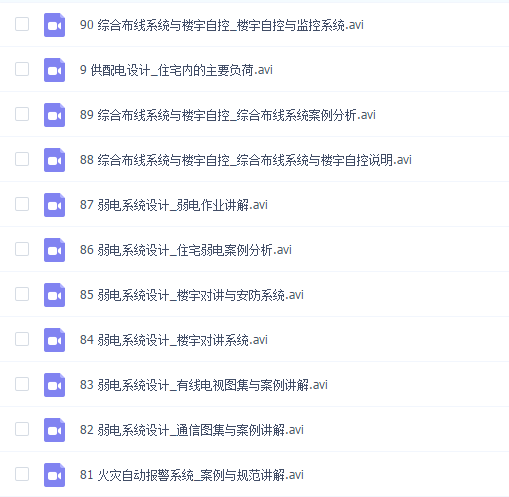 建筑电气提升班(90课时)