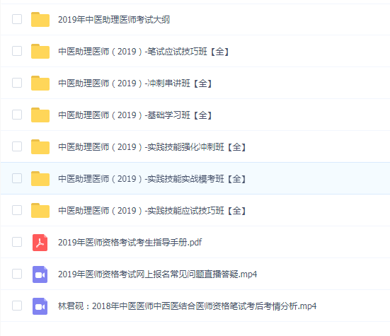 2019中医助理医师