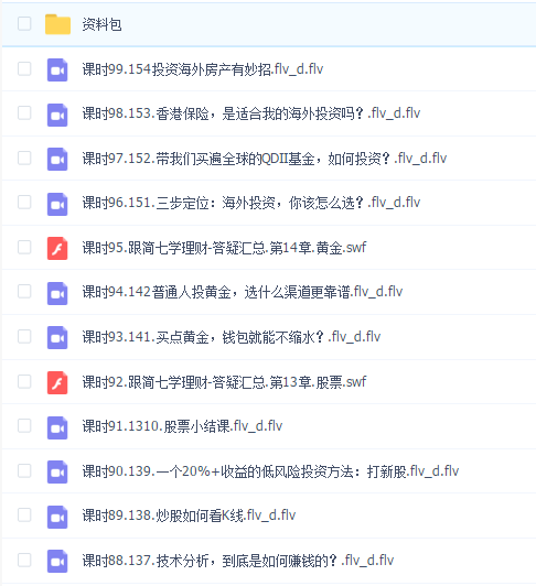 2020 简七 理财课程
