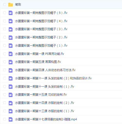 水墨重彩中国风插画网络班 随随 壳中蝎 带笔刷