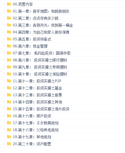 2020年新版简七理财课程