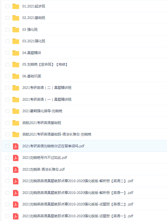 刘晓艳考研英语系列课程