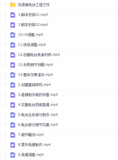 风语者电台-次世代高精游戏模型资产全流程