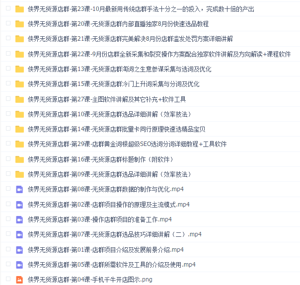 侠界无货源店群