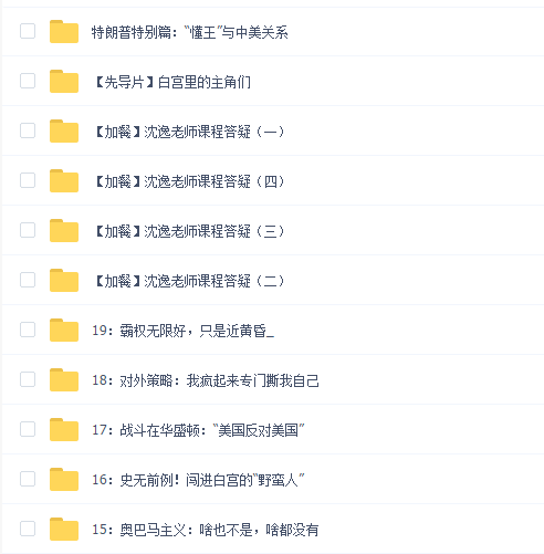 沈逸:白宫里的主角们