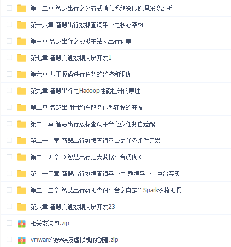 开课吧 滴滴认证资深大数据工程师培养计划