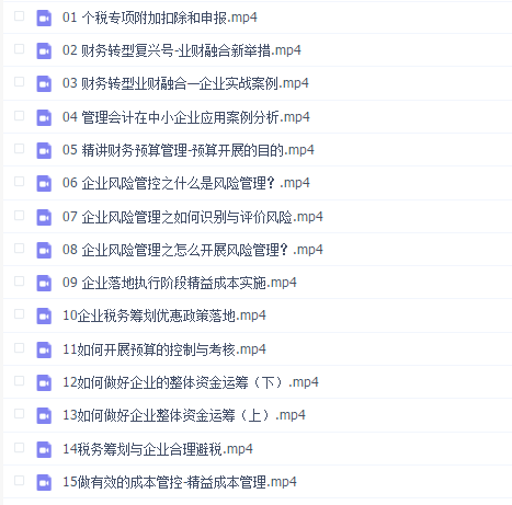 21天让你成为财务高手课程
