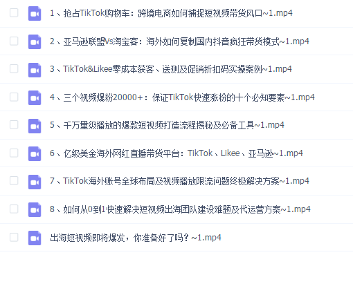 TikTok电商&网红出海高阶实战训练营:30天手把手孵化,打造高质量海外抖音账号