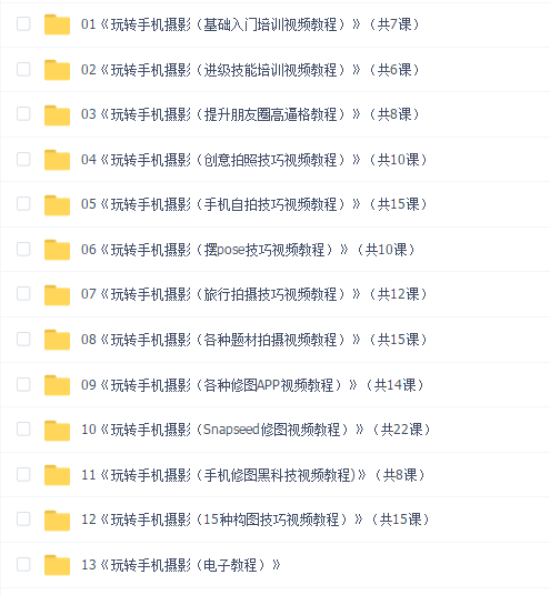 手机摄影系列教程合集