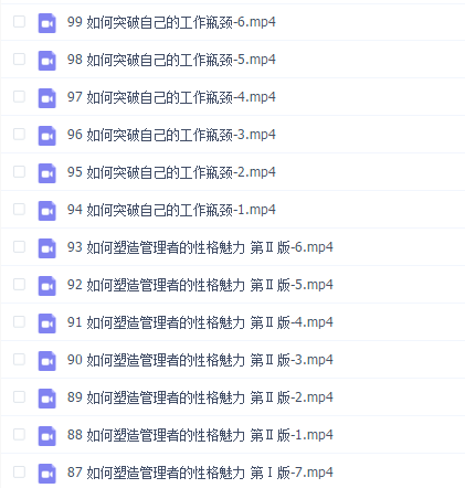 余世维企业管理讲座全套