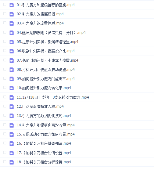 老衲·引力魔方系统课,让你掌握低PPC高ROI玩法