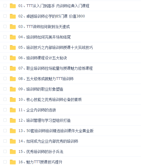 TTT内训师课程