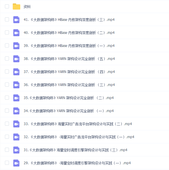P7大数据架构师第五期