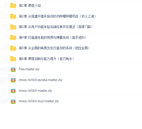 SpringBoot 2.x 实战仿B站高性能后端项目