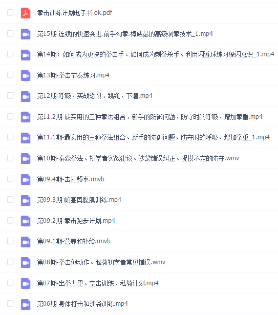 光头Jason拳击训练营课程