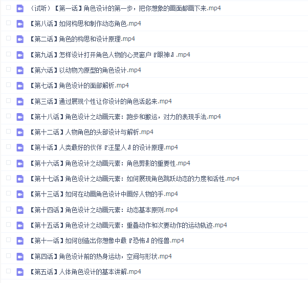 好莱坞动画大师角色设计