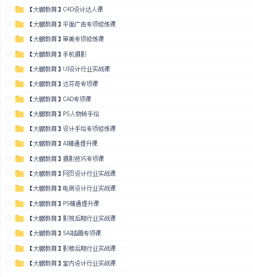 大鹏教育设计课程合集