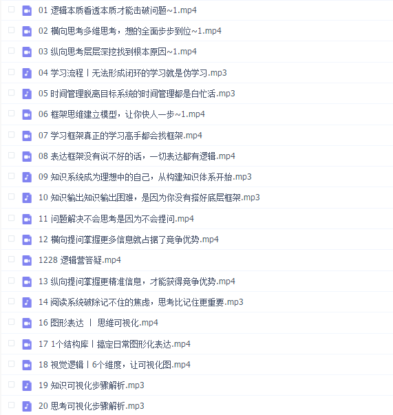 小小sha《逻辑结构思维营》