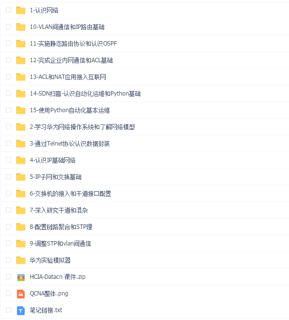 华为DATACOM 数通HCIA2022年