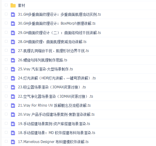 卓尔谟犀牛建模渲染高阶课程-2022年寒假二期