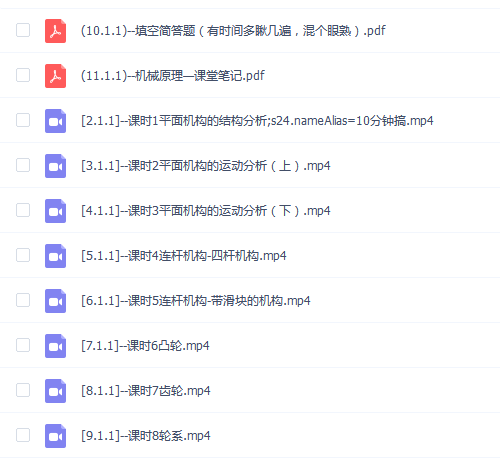 【机械原理】机械原理不挂科期末考试不挂科期末考试突击课