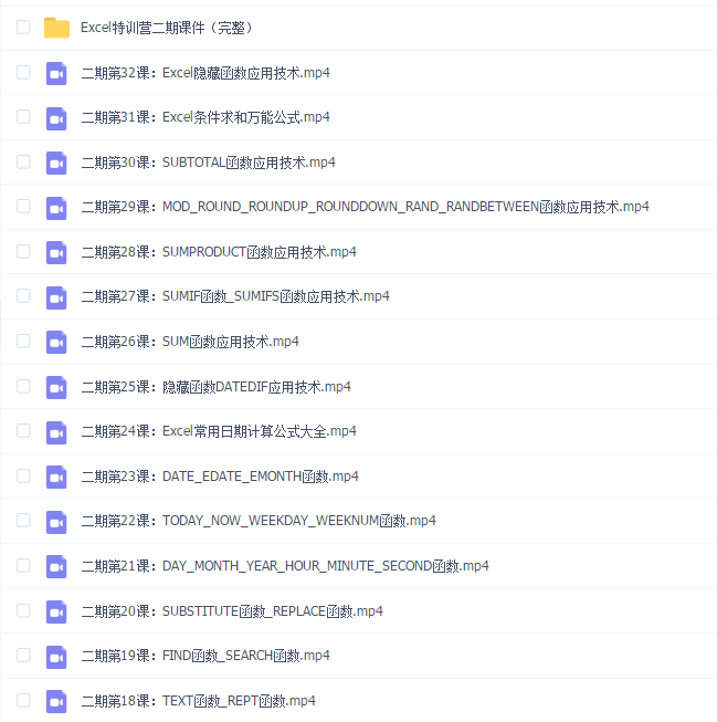 玩转Excel函数与公式 从此拒绝加班 实战特训营第二期 李锐