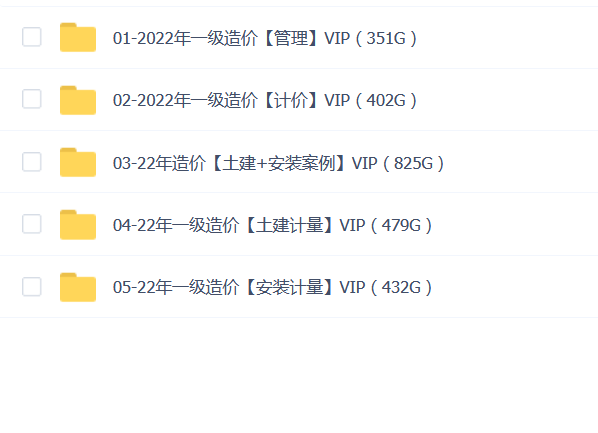 2022 一级造价师(五门课共2490G)