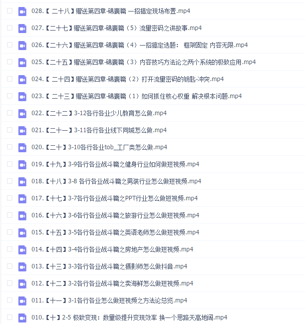 2023短视频密训圈:领先同行·新玩法,醒翻灌顶·新思路(28节课时)