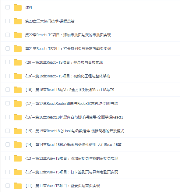 Vue3+React18+TS4入门到实战系统学习3大热门技术