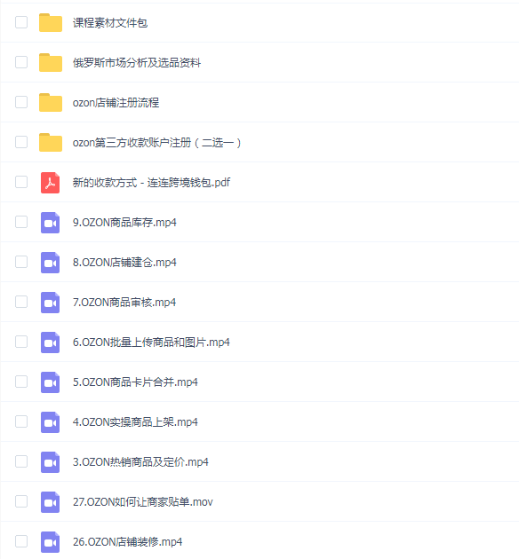 外面卖3888的俄罗斯跨境电商平台ozon运营,当下红利期的跨境电商平台,包含店铺申请,运营思路,售后等