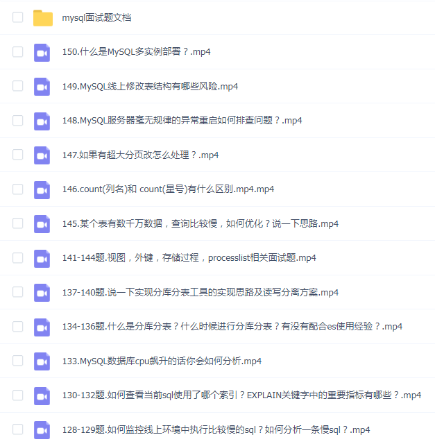 尚硅谷MySQL大厂面试题-150道2022年11月