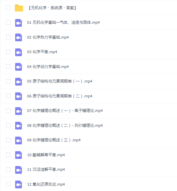 【无机化学 系统课】无机化学 系统课期末考试不挂科期末突击课