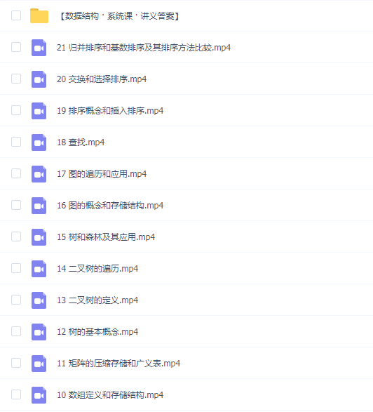 【数据结构系统课】数据结构系统课期末考试不挂科期末突击课