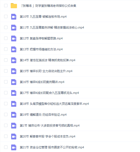 「张穗鸿 」财学堂张穗鸿老师鸿雁·专修课 鸿雁证券专修课