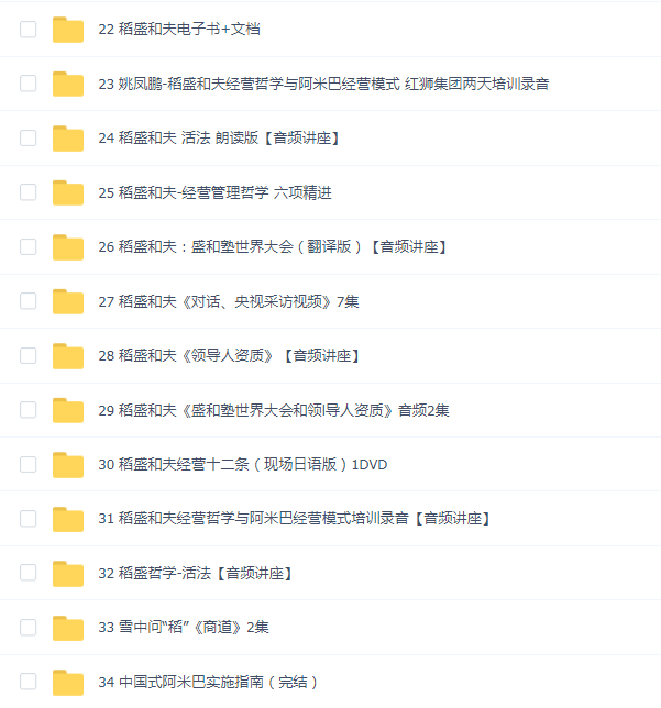 阿米巴经营(34套)合集课程