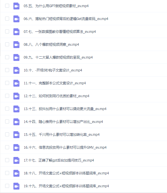 杨茂隆-ChatGPT创作短视频拍摄脚本素材-2023