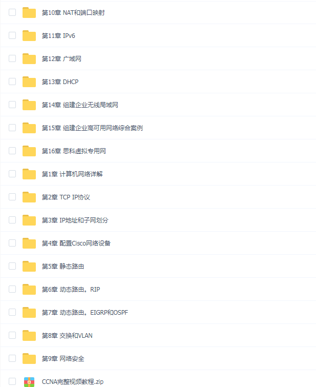 韩立刚老师门徒级课程第一阶段:CCNA完整视频教程