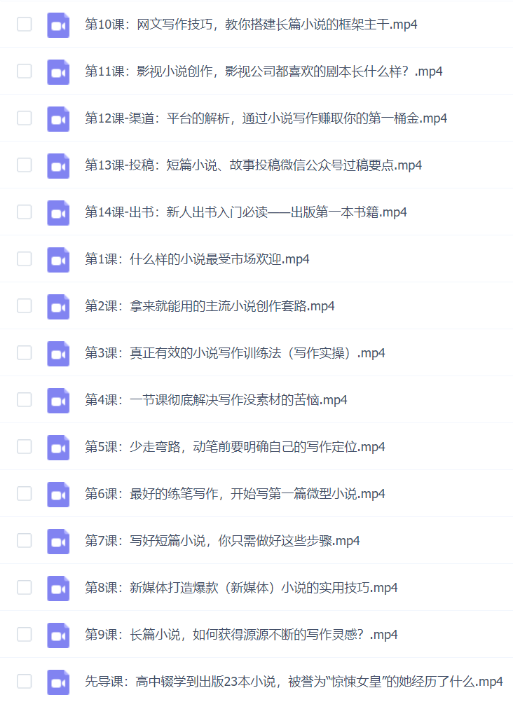 写小说写作教程(推荐网络作家)