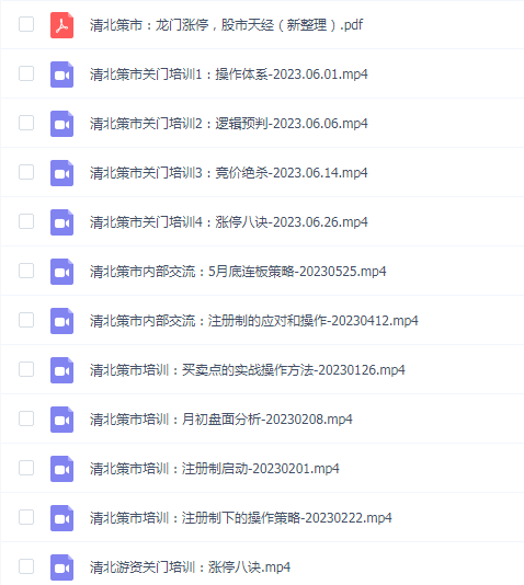 清北游资2023年